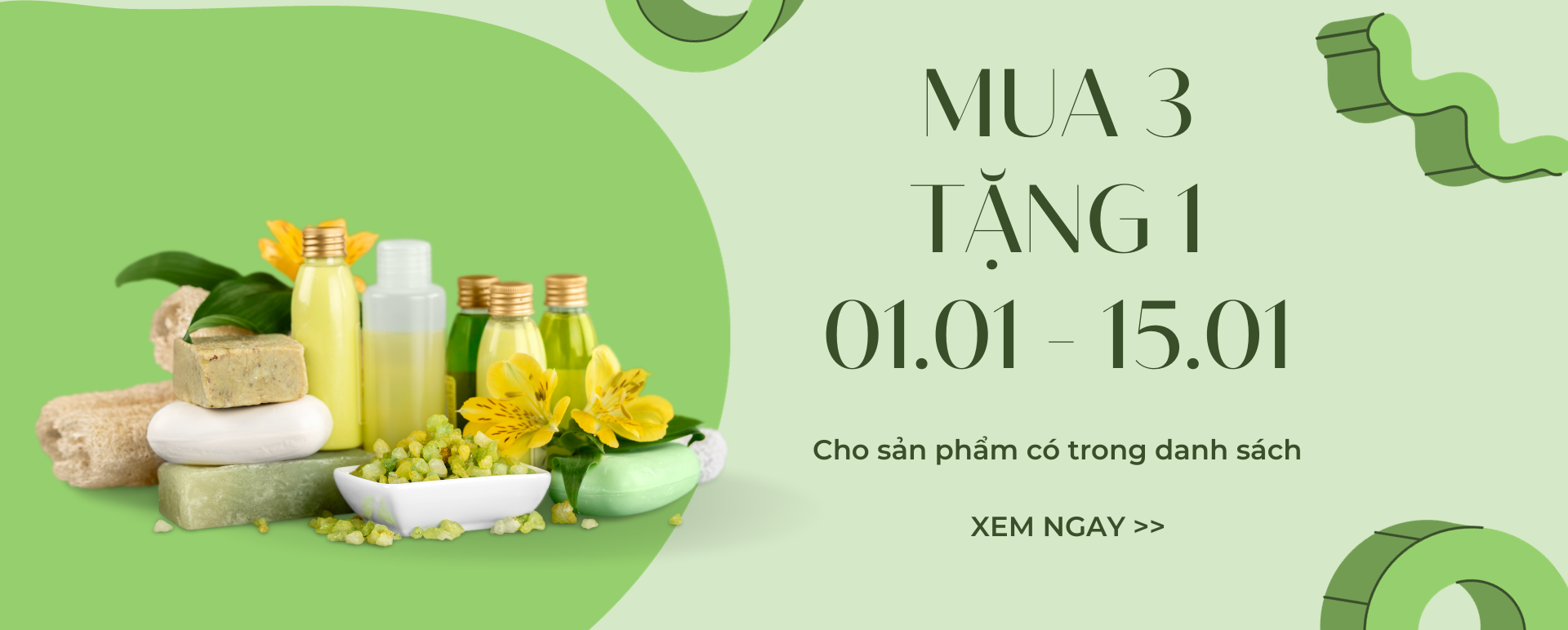 Bright Green Cosmetic Sale Facebook Cover 1920 x 772