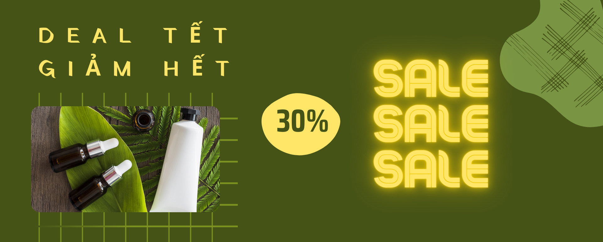 Dark Green Minimalist Product Sale Facebook Cover 1920 x 772